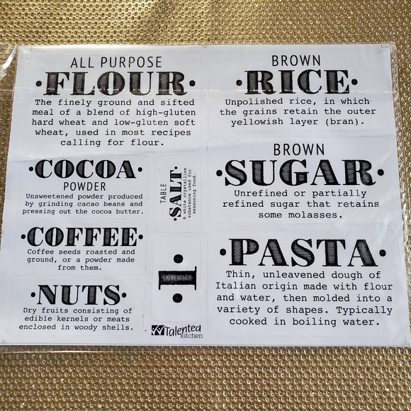 Talented Kitchen 36 Clear Labels Plus Bonus Set Organization For Jars Bins Boxes - Picture 2 of 11